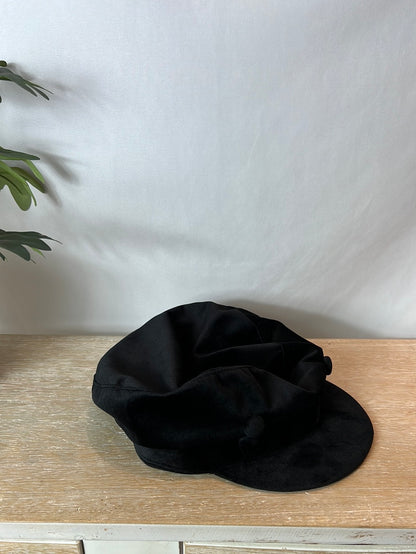 ZARA. Gorra estilo bohina terciopelo negro. T.M