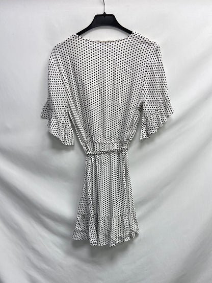 OYSHO. White polka dot Ts dress