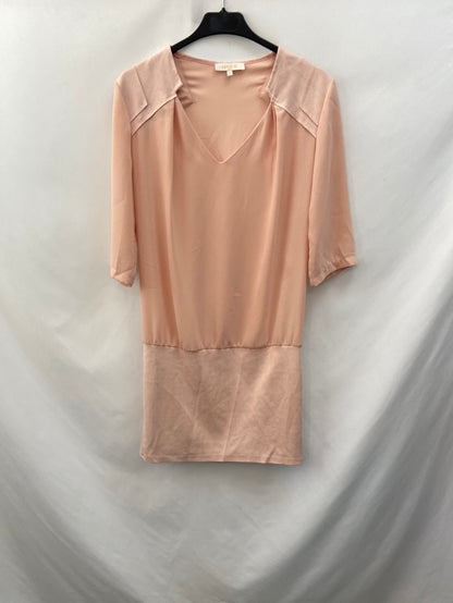 LENNY B. Salmon double texture Ts dress