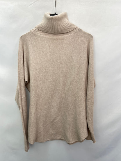 OTRAS.Jersey punto beige cuello vuelto TU(M)