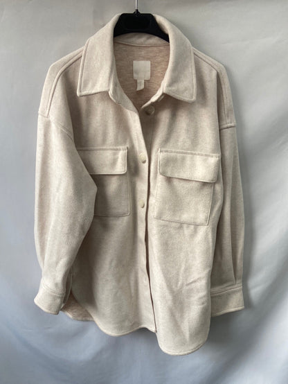 H&M.Sobrecamisa/chaqueta beige T.S