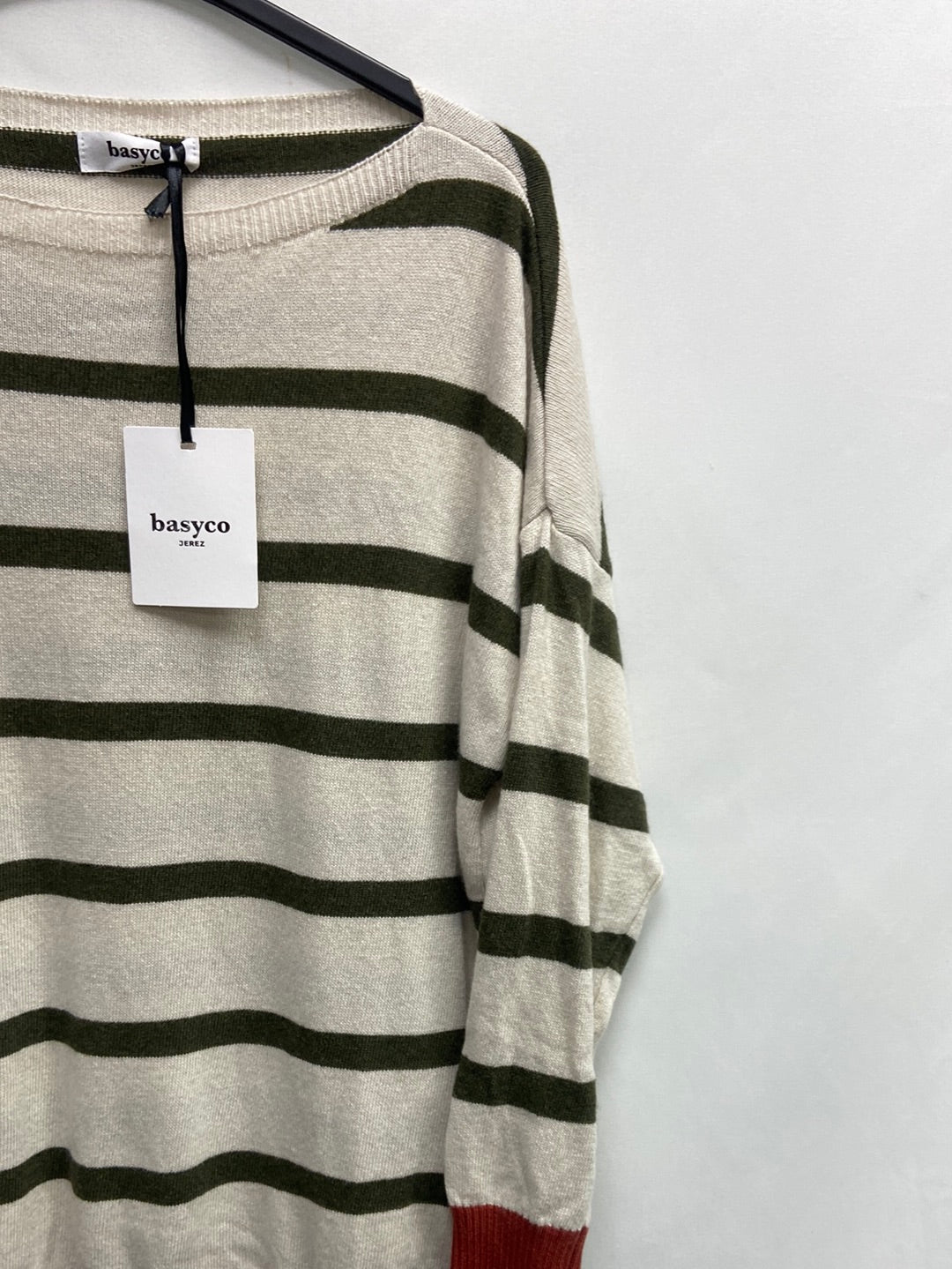 BASYCO JEREZ. Beige striped jersey Ts/m