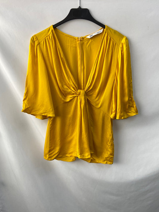 ZARA. Knot blouse S. XS