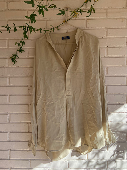 POLO RALPH LAURE. Blusa beige oversized T.s