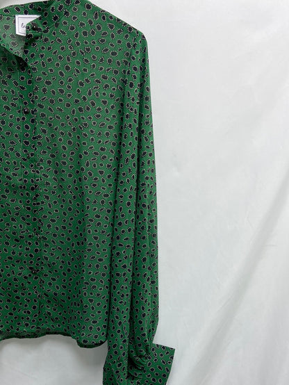 LOVE M. Blusa verde estampada T.s