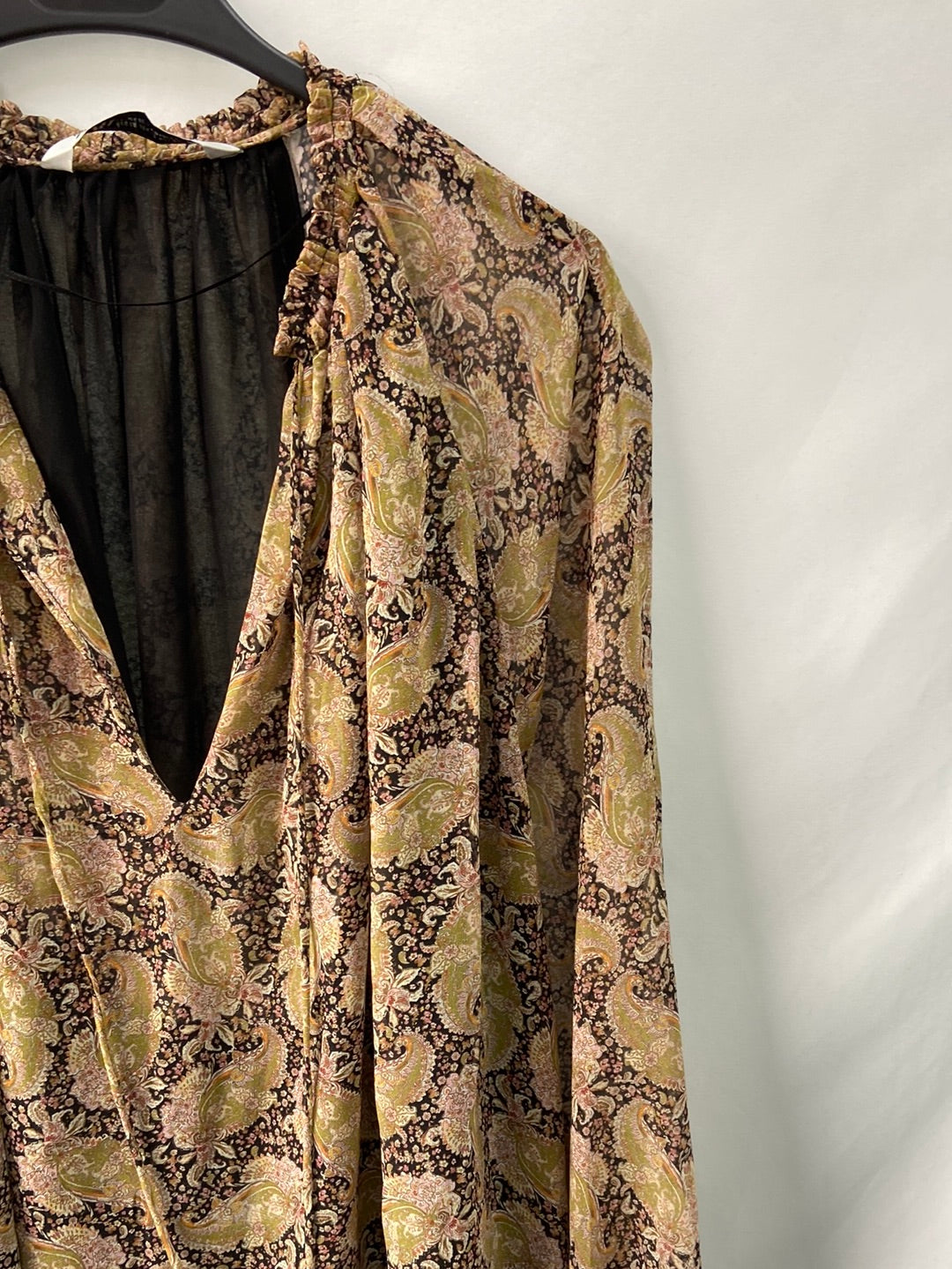 ZARA.Vestido hippie-chic amebas T.XS