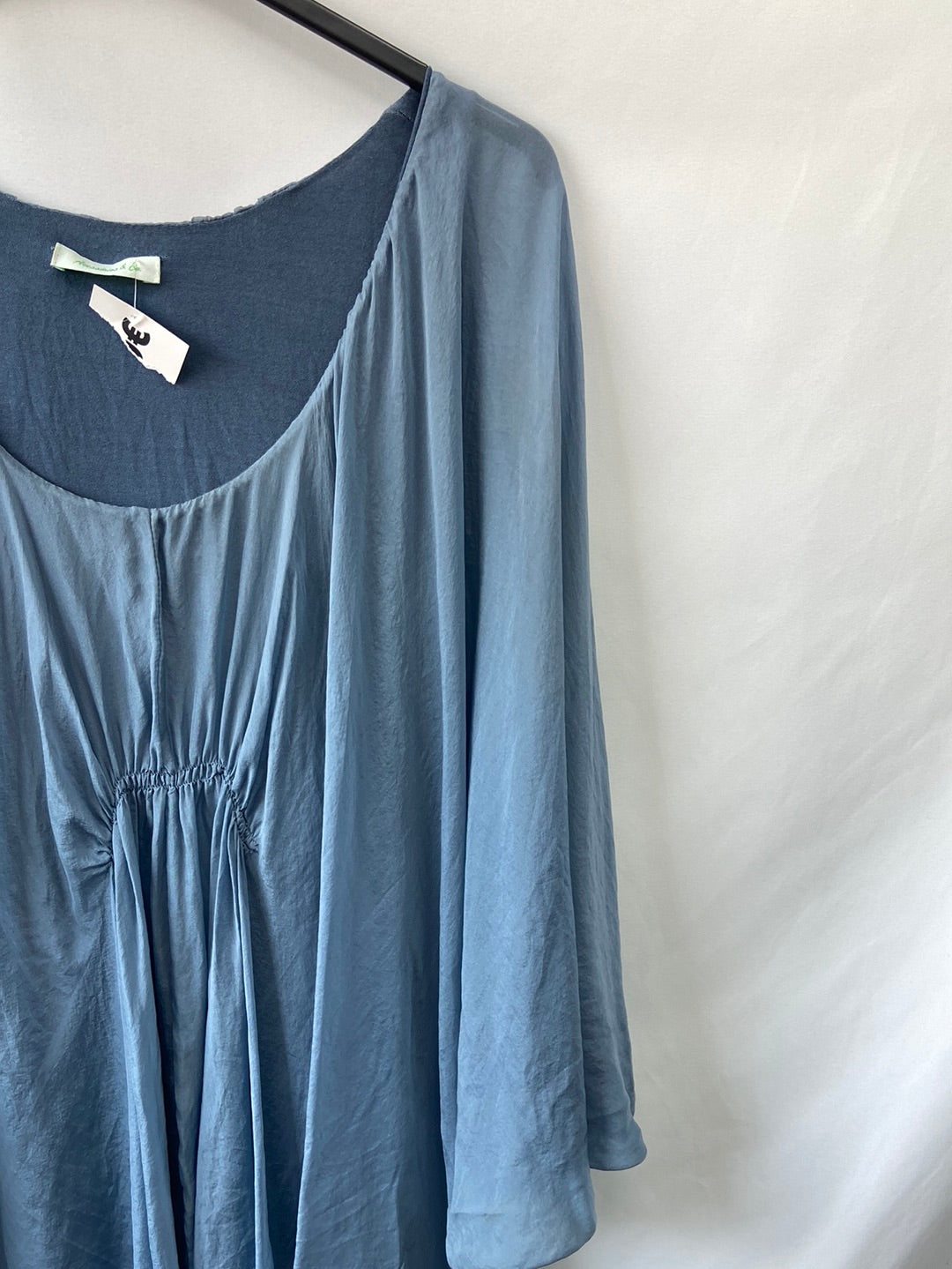 OTHERS.Blue double-layer blouse TM/L