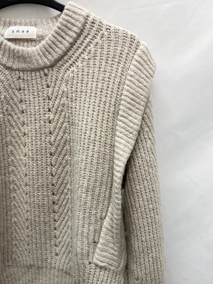 AMEÉ.Jersey beige grisáceo T.s