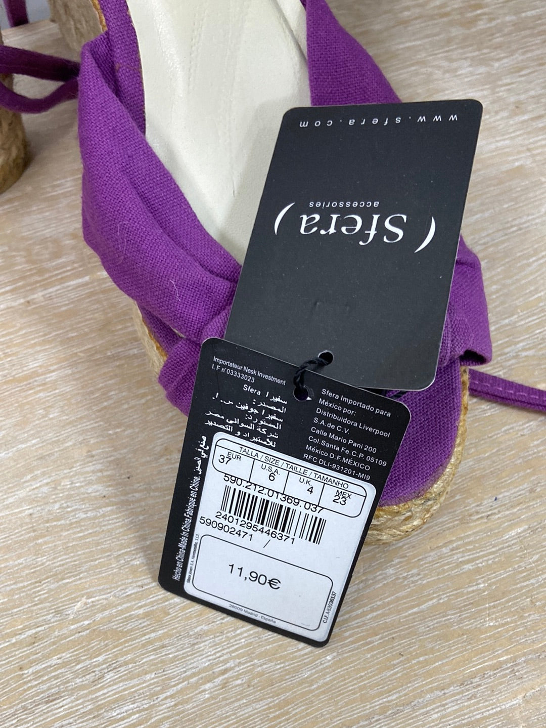 SFERA.Cuñas esparto moradas T.37