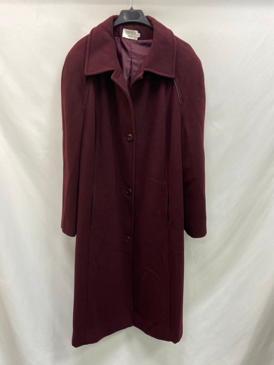 DRTD COTI.Abrigo burdeos paño  T.L/XL