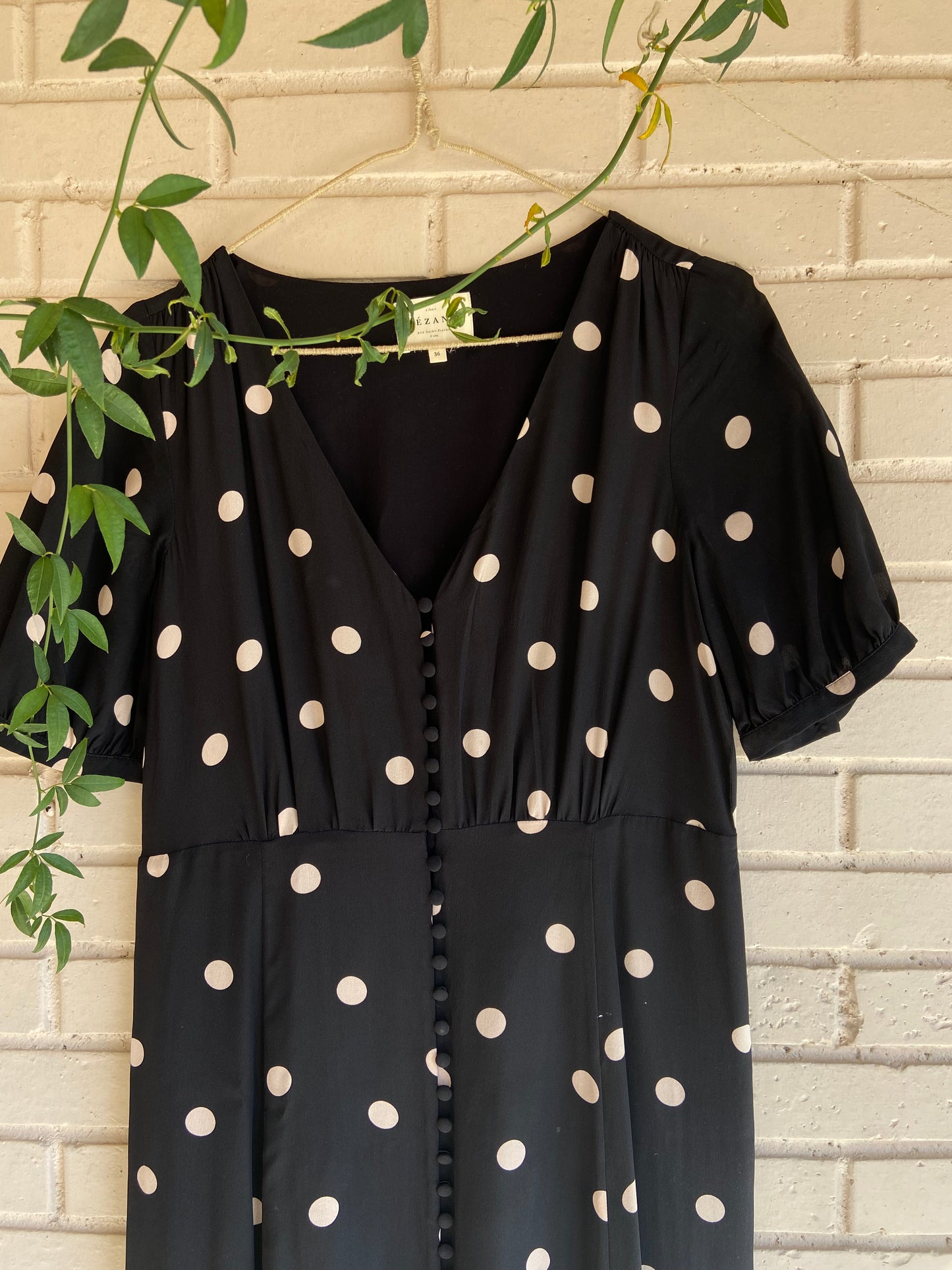 Vestido largo lunares T.36