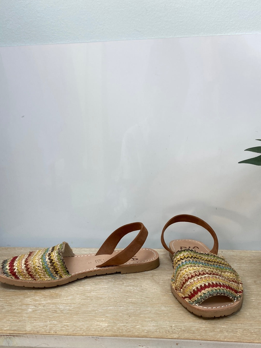 RIA.Menorcan raffia leather sandals S.39