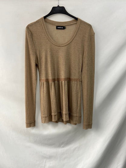 NATURA.Brown knit top Ts