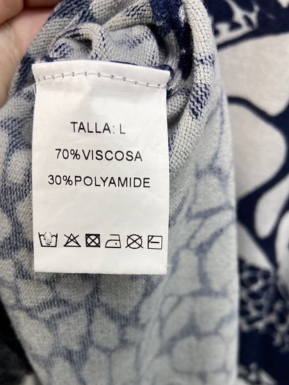 ASYMMETRIC. Printed jersey with rhinestones TL