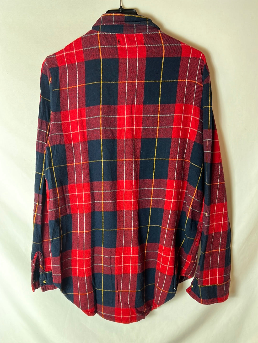 PRIMARK. Camisa franela cuadros rojos y azules. T 38