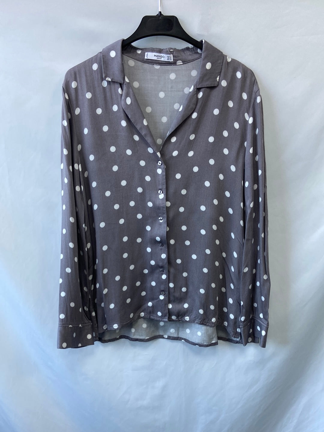 MANGO.Blusa pijamera lunares T.L