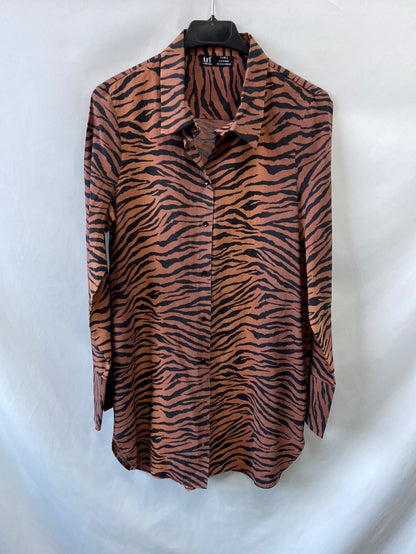 ZARA.Camisa oversized animal print tie dye T.S