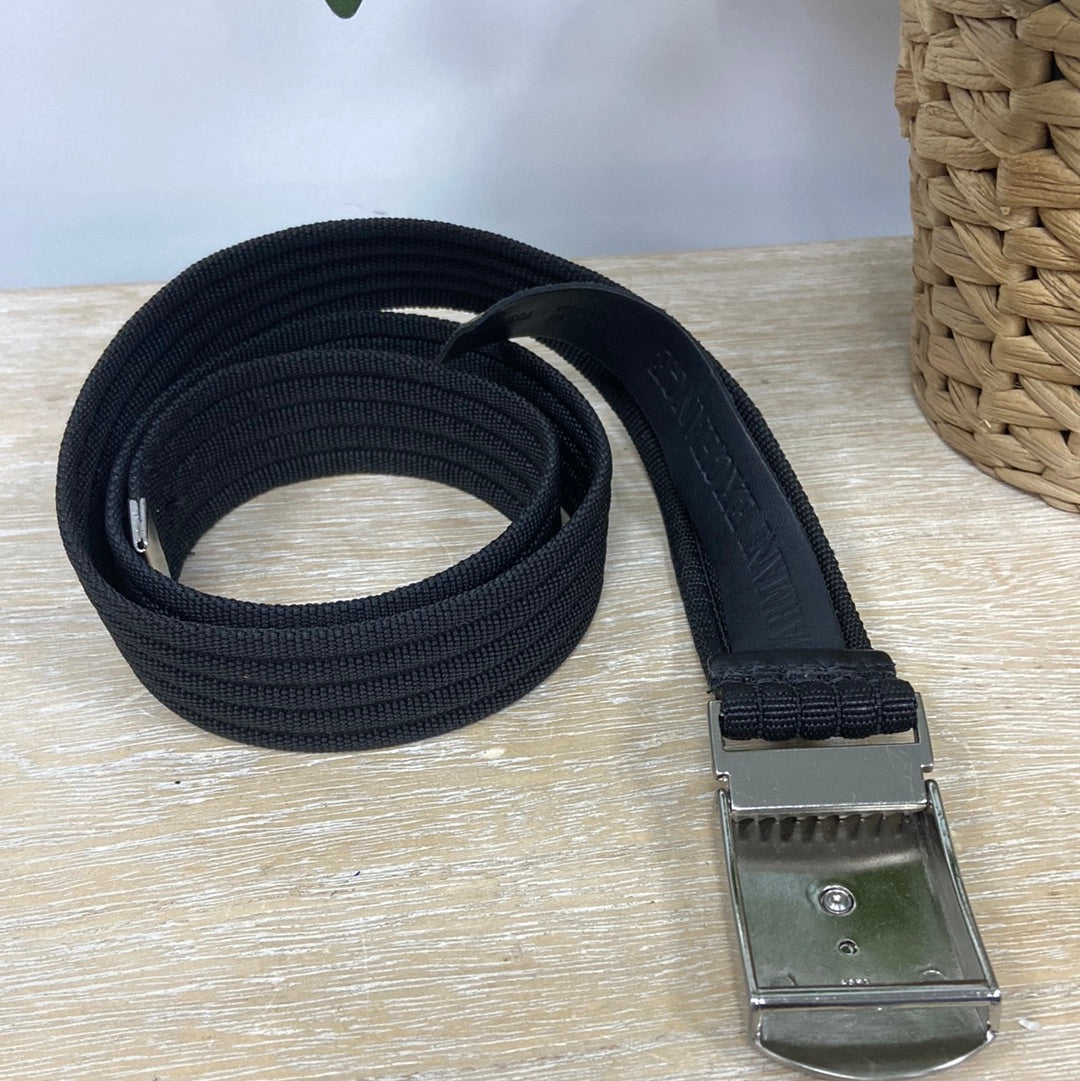 ARMANI. Black canvas belt