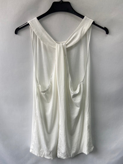 MASSIMO DUTTI. White top with back, size M