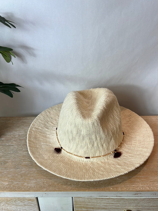 OYSHO. Sombrero rafia beige. T M