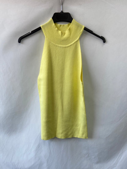 ZARA.Top punto halter Amarillo T.M