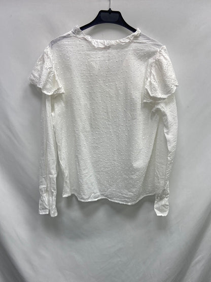 OCCULT.Blusa blanca plumeti T.S