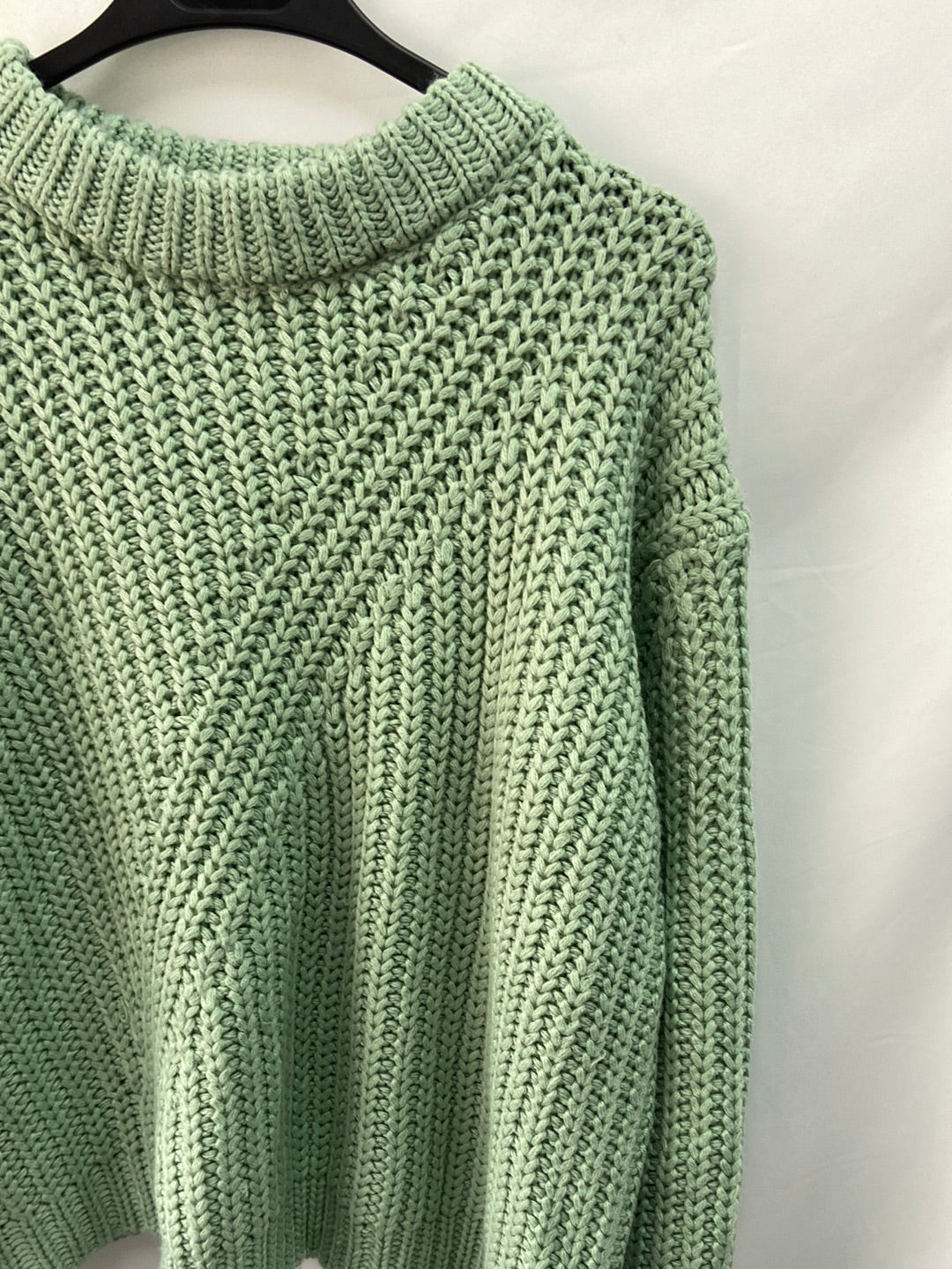 MANGO.Jersey gordito verde agua T.m