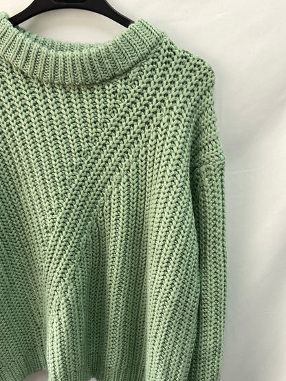 MANGO.Jersey gordito verde agua T.m