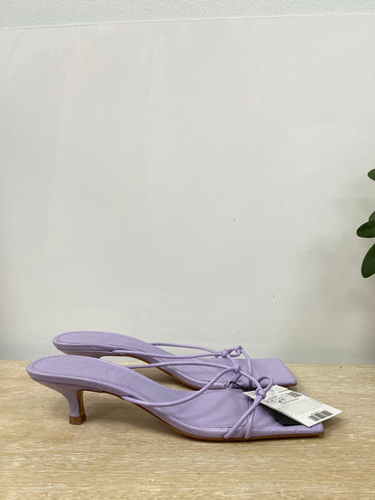 MANGO.Sandalias lila T.37