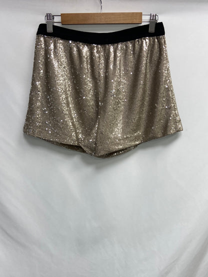 ZARA. Shorts lentejuelas T.m