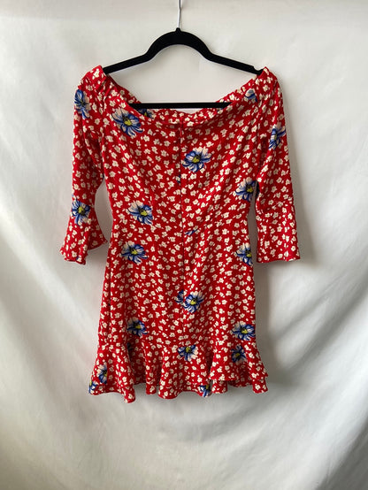 TOPSHOP.Vestido hombros descubiertos T.34