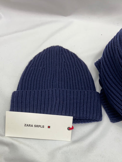 ZARA.Conjunto gorro y bufanda punto azul