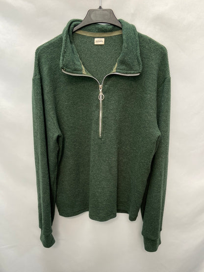 VIA FILIPPA. Green polero sweater TS/M