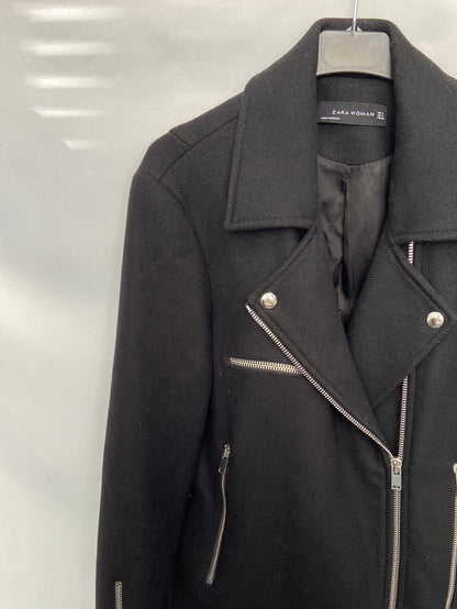 ZARA.Abrigo largo paño T.M