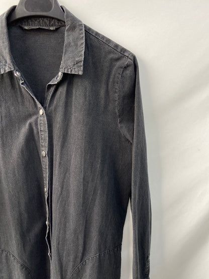 ZARA. Black washed effect overshirt Tm