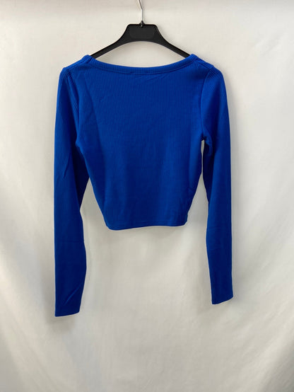 BERSHKA. TS ribbed knit T-shirt