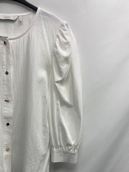 NÜMPH. Blusa blanca manga abullonadas T.38