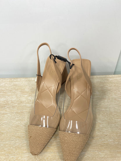 ZARA. Beige double texture sandals S.41