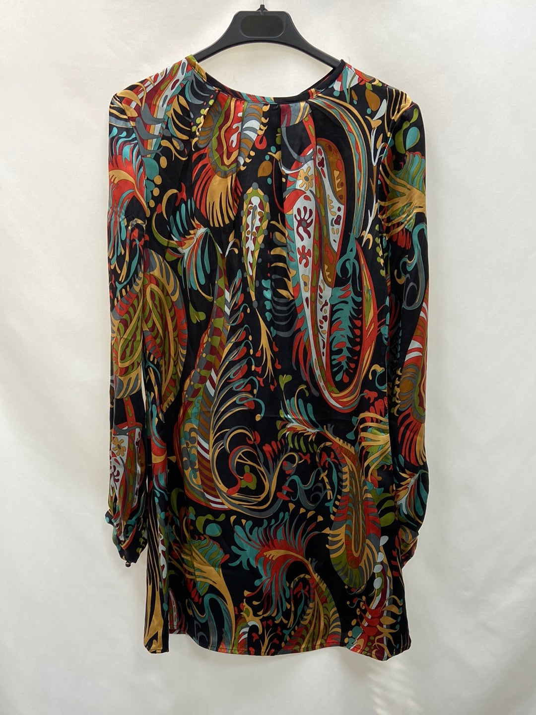 ZARA. Vestido negro amebas T.m