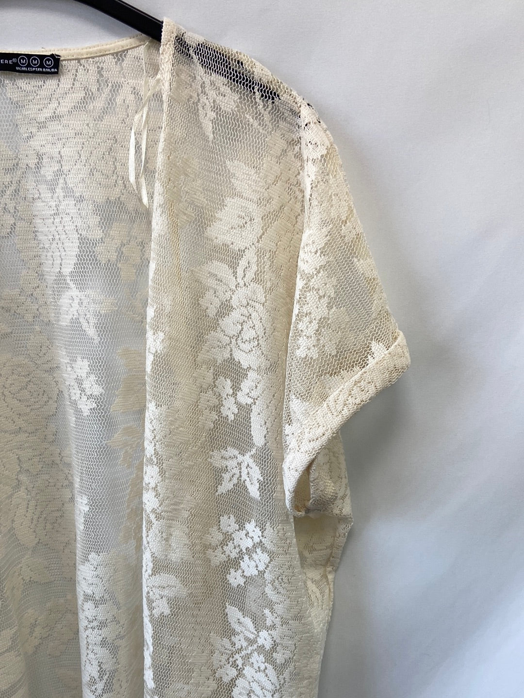 PRIMARK.Kimono encaje y flecos T.M