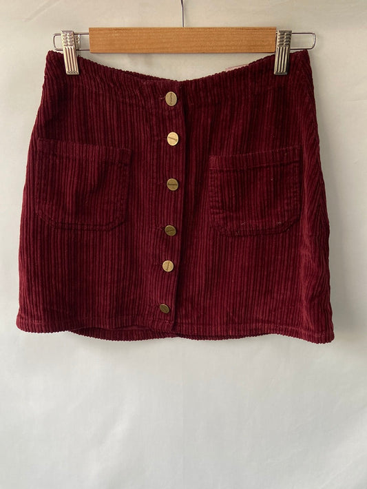 BROWNIE.Falda pana burdeos T.s/m