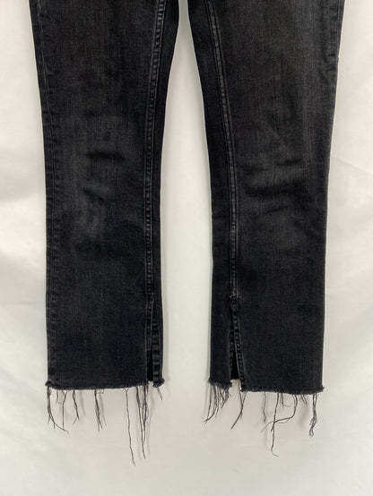 ZARA.Pantalones negros aberturas T.34