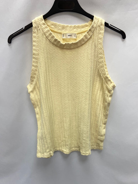 MANGO.Camiseta/top amarillo pastel T.s