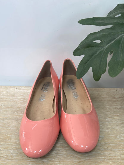 MIMAO. Salmon-heeled ballerinas, size 38