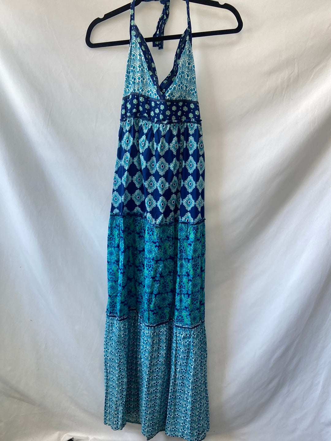 PEPE JEANS.Vestido largo azules T.m