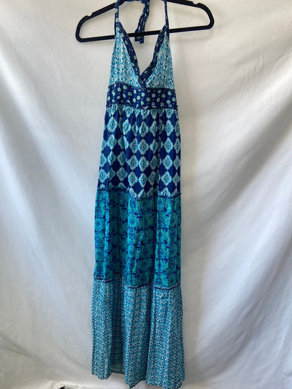 PEPE JEANS.Vestido largo azules T.m