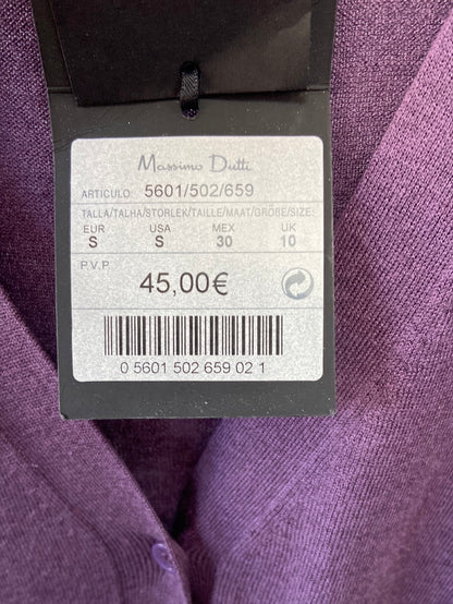 MASSIMO DUTTI.Rebeca punto morada T.s