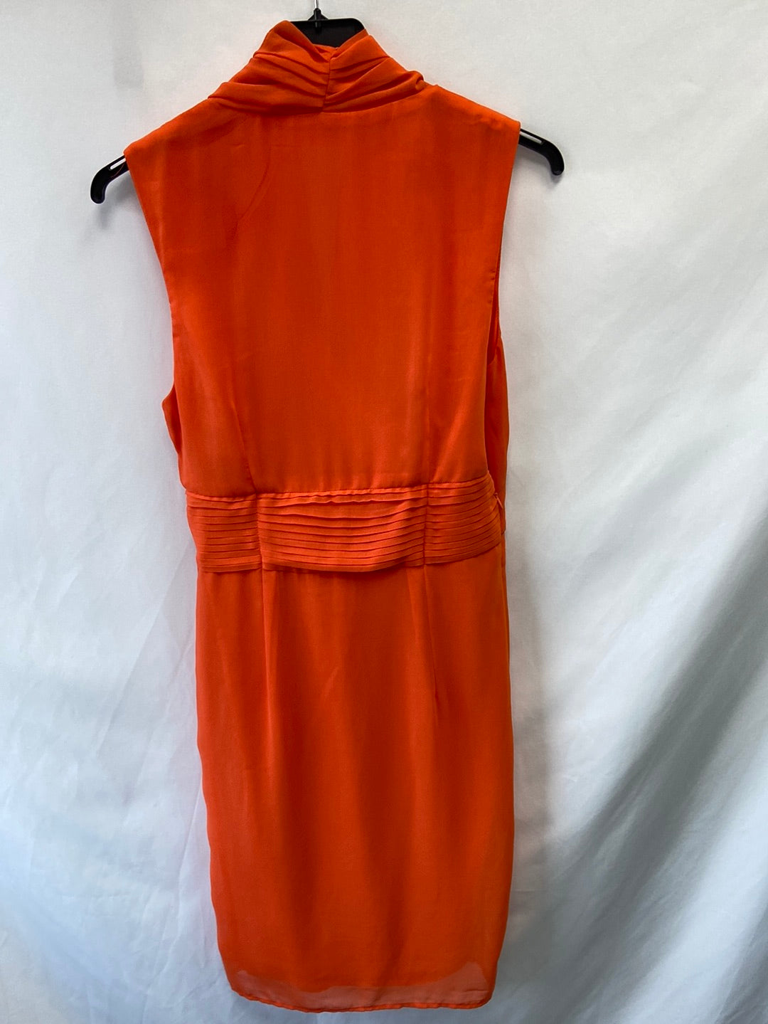 PAILLETTES.Vestido naranja fruncido T.S