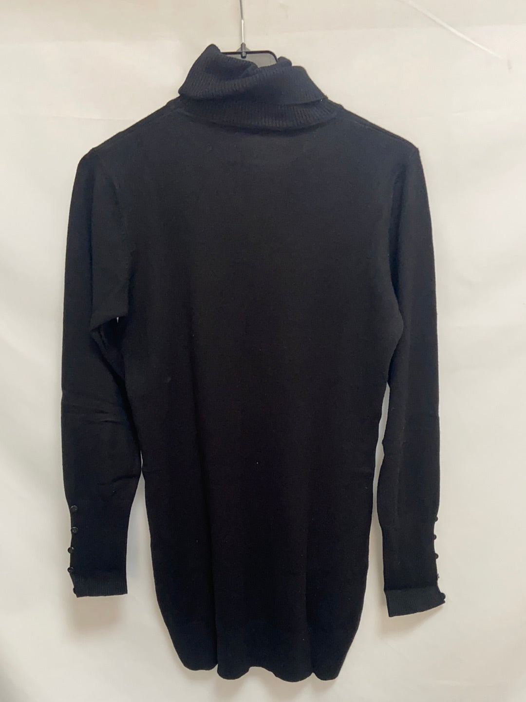 EVAROSA.Jersey negro larguito cuello vuelto T.l/XL