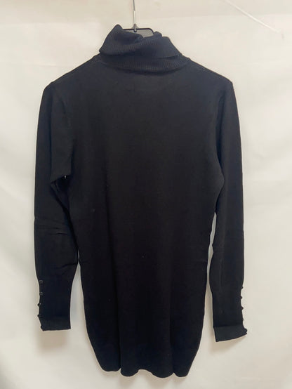 EVAROSA.Jersey negro larguito cuello vuelto T.l/XL